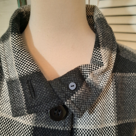 Carlisle Buffalo plaid wool coat jacket sz 8 - Picture 5 of 7